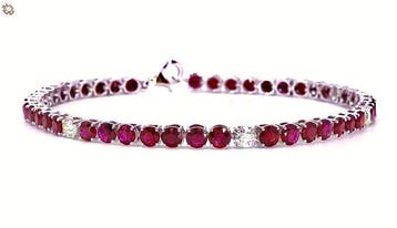 Zonder minimumprijs - Armband - 14 karaat Witgoud - 9.13ct., Nieuw