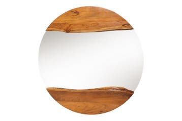Wandspiegel LIVING EDGE 100 cm rond met natuurlijke rand,, Ophalen of Verzenden, Nieuw
