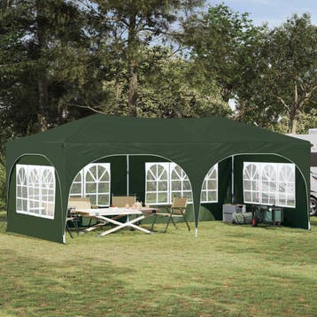 vidaXL Pop-up partytent 574 x 289 x 245 cm Groen Oxford Stof, Verzenden, Nieuw, Partytent