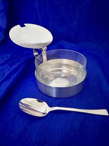 Christofle - Lino Sabattini - Suikerpot - Verzilverd, Glas
