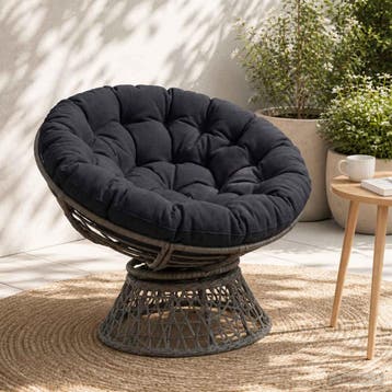 vidaXL Papasan Stoel Kussen VIANEN 100% Polyester, Huis en Inrichting, Verzenden, Nieuw, Blauw