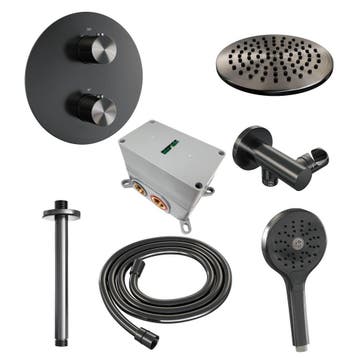 Brauer Gunmetal Edition Thermostatische Regendoucheset, Ophalen of Verzenden, Nieuw