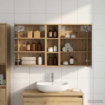 vidaXL Badkamerkastenset voor 3 pcs 106 x 16 x 62,5 cm, Verzenden, Nieuw
