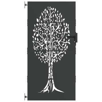 Tuinpoort 85x200cm Zwart | Retourdeal 55% Korting, Gebruikt, Ophalen of Verzenden, Tuinhek, Overige materialen