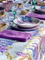 Veelkleurig tafellaken met bougainvillea-print voor grote