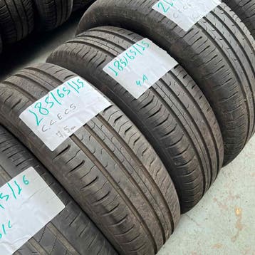 2 x Continental EcoContact 5 185-65-15 Zomerbanden 7,5mm, Gebruikt, 15 inch, Band(en), Personenwagen