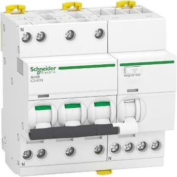 Schneider aardlekautomaat / 3-polig + nul, 30mA, B16A /, Doe-het-zelf en Verbouw, Elektra en Kabels, Ophalen of Verzenden, Nieuw