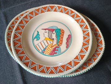 Cecconi Orvieto - Tafelservies (2) - Majolica - Met de hand
