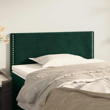 Bedbord fluweel donkergroen 100cm | retourdeal 50% korting, Huis en Inrichting, Eenpersoons, Klassiek, Zo goed als nieuw, Stof