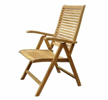Arona dining standenstoel verstelbaar teak, Ophalen of Verzenden, Nieuw, Teakhout
