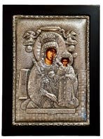 Icoon - Moeder Gods - Zilver, Hout