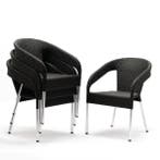 Stoelen | Polyrotan/Aluminium | Charcoal | Grijze Poten |, Verzenden, Nieuw in verpakking