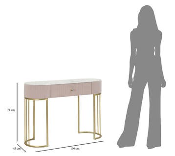 CONSOLE MONTPELLIER ROZE CM 100X40X75 - 142611000R, Ophalen of Verzenden, Nieuw