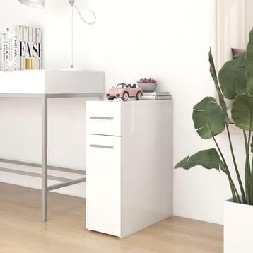 vidaXL Apothekerskast 20x45,5x60 cm bewerkt hout wit, Huis en Inrichting, Kasten | Overige, Verzenden, Nieuw
