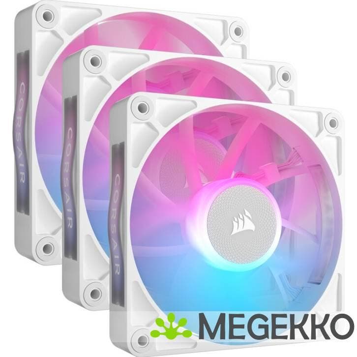 Corsair iCUE LINK RX120 RGB 120mm PWM Fan Starter Kit White, Computers en Software, Computerkoelers, Nieuw, Verzenden