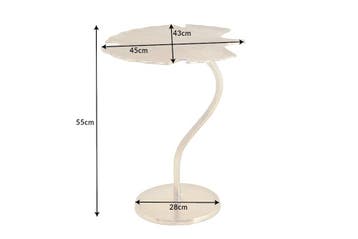 Decoratieve bijzettafel GINKGO LEAF 45cm goud handgemaakt, Ophalen of Verzenden, Nieuw