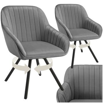 Draaibare fluwelen stoel Snug, gestoffeerd, Huis en Inrichting, Stoelen, Verzenden, Nieuw