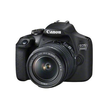 Canon EOS 2000D + 18-55mm IS II, Ophalen of Verzenden, Nieuw, Spiegelreflex, Canon