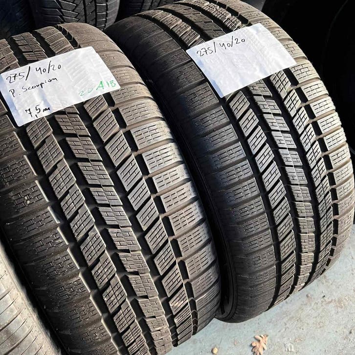 2 x Pirelli Scorpion 275-40-20 Winterbanden 7,5mm, Auto-onderdelen, Banden en Velgen, 20 inch, Winterbanden, 275 mm, Personenwagen