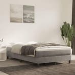 vidaXL Boxspring bed 120x200 cm fluweel lichtgrijs, Huis en Inrichting, Verzenden, Nieuw, Twijfelaar, 120 cm