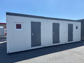Kleedunit met douches 6×9 m. - gebruikt