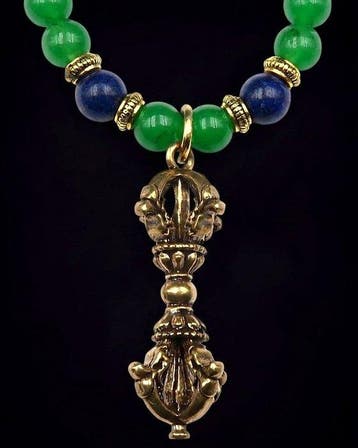 Lapis lazuli - Emeraude-Dorje (Vajra) Boeddhistisch: