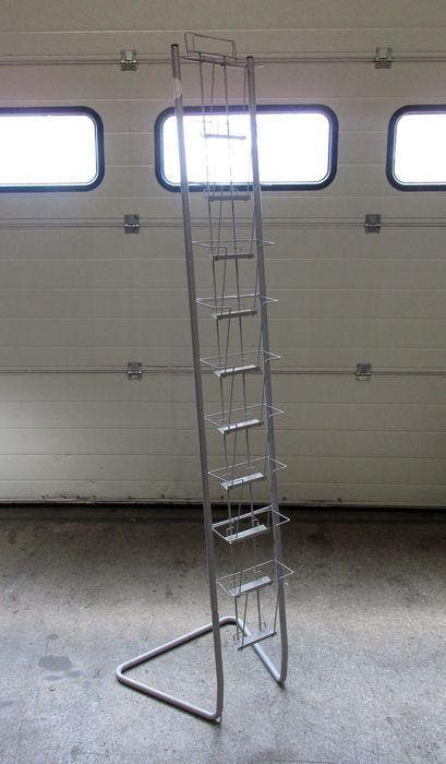 Folderhouder, Display met 9 vakjes, B27 x D38 x H180 cm, Zakelijke goederen, Kantoor en Winkelinrichting | Kantoorartikelen, Gebruikt