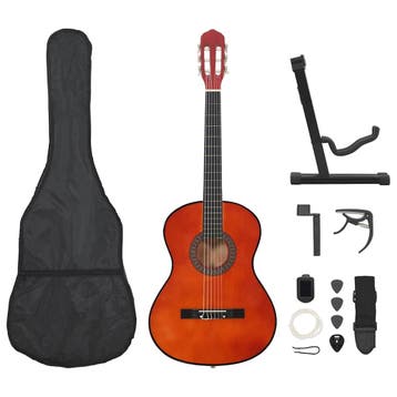 vidaXL 12-delige Gitaarset klassiek beginner 4/4 39, Muziek en Instrumenten, Verzenden, Nieuw