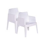 Garden Impressions tuinstoel Box the original wit - 2 stuks, Verzenden, Nieuw