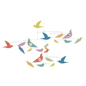 Djeco baby mobiel kleurrijke vogels van €27,99 voor €25,19, Ophalen of Verzenden, Nieuw