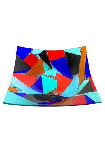 Schotel - Muranoglas - Multikleurig tafelstuk, Antiek en Kunst, Antiek | Glas en Kristal