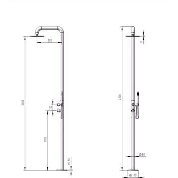 Buitendouche vrijstaand Fortifura Outdoor Deluxe Regendouche, Ophalen of Verzenden, Nieuw