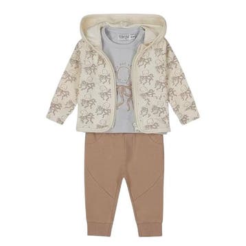 Dirkje jongens baby set T-shirt vest broek lichtblauw bruin, Ophalen of Verzenden, Nieuw