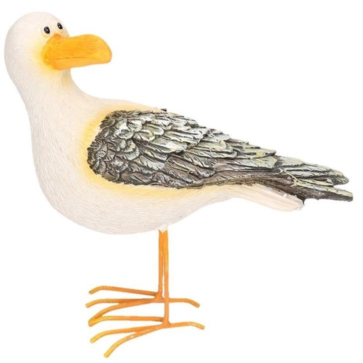 Decoratie dieren beeld meeuw vogel 15 cm - Tuinbeelden dec.., Tuin en Terras, Tuinbeelden, Ophalen of Verzenden