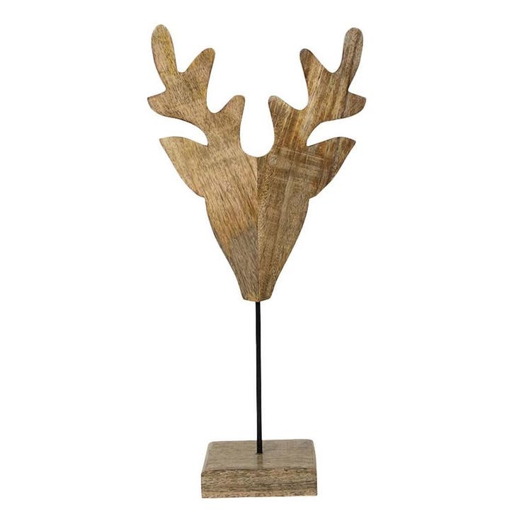 staand hert mango hout h60 d15x26cm, Huis en Inrichting, Woonaccessoires | Overige, Verzenden