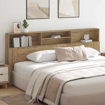 vidaXL Hoofdeinde kas Artisan Eiken Bewerkt hout, Verzenden, Nieuw, Bruin, Hout