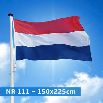 NR 111: Nederlandse vlag 150x225 cm marineblauw, Nieuw