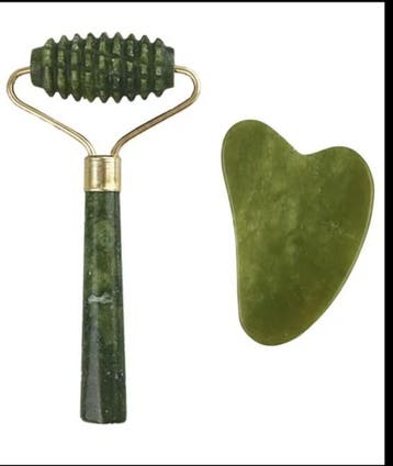 Jade Gua Sha en gezicht punt roller - gezicht massage -, Nieuw