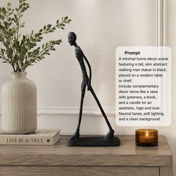 Beeld, Giacometti Style Walking Man Sculpture – Contemporary
