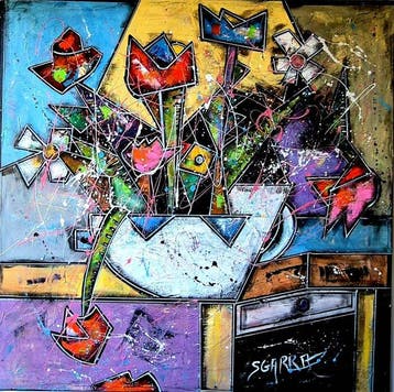 SGARRA - CUBISME BOUQUET DE FLEURS
