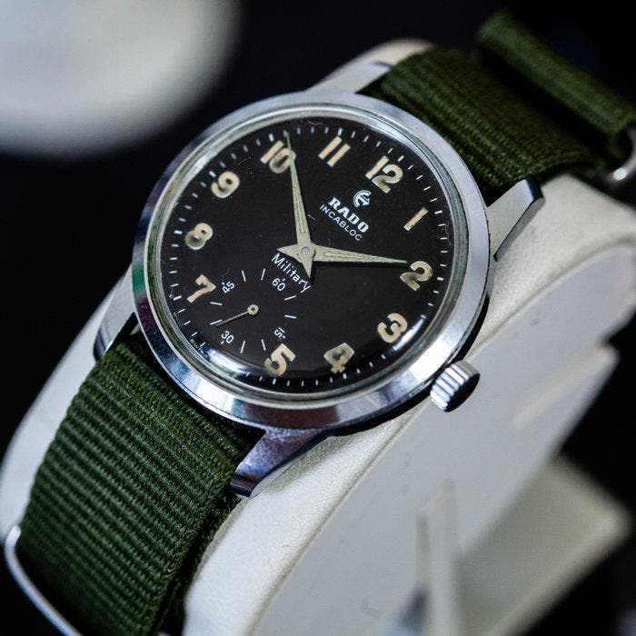 Rado - Military WW2 - AS1130 “Wehrmachtswerk” - Zonder, Sieraden, Tassen en Uiterlijk, Horloges | Heren