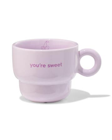 HEMA Mok 240ml keramiek youre sweet 6=50% / 4=20% / 2=10%, Hobby en Vrije tijd, Theezakjes, Verzenden