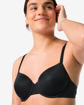 HEMA Voorgevormde bh met beugel zwart, Verzenden
