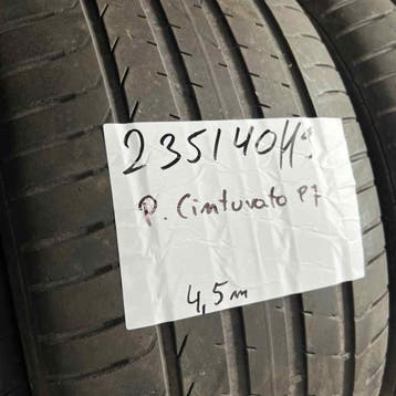 2 x Pirelli Cinturato P7 235-40-19 Zomerbanden 4,5mm, 19 inch, Gebruikt, Ophalen of Verzenden, 235 mm