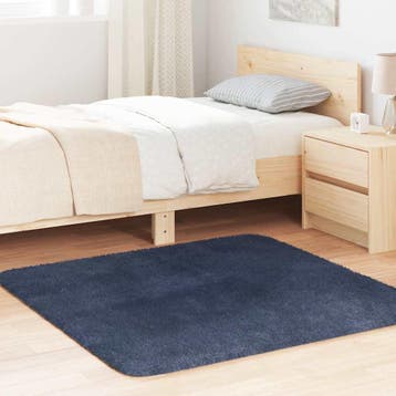 vidaXL Hoogpolig vloerkleed NAVARRA 120x120 cm polyester, Verzenden, Nieuw, Blauw