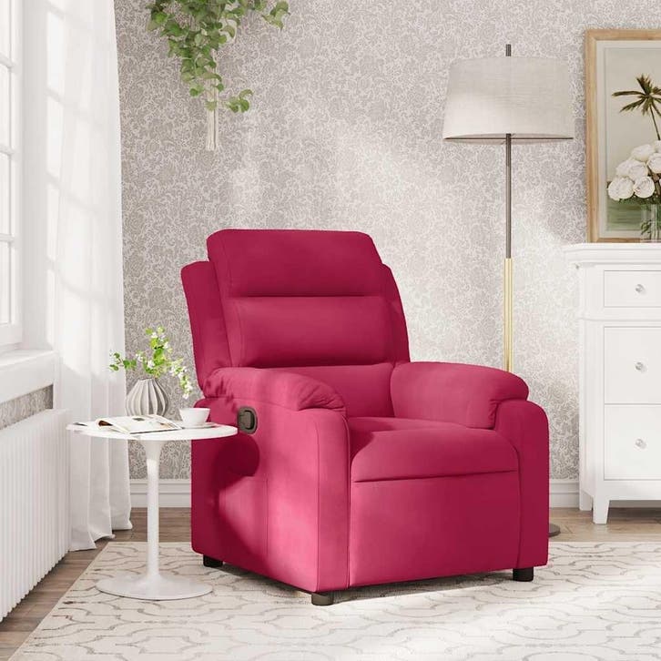 Relaxstoel Verstelbaar | Wijnrood | Laatste Stuk!, Huis en Inrichting, Fauteuils, 50 tot 75 cm, 75 tot 100 cm, Zo goed als nieuw