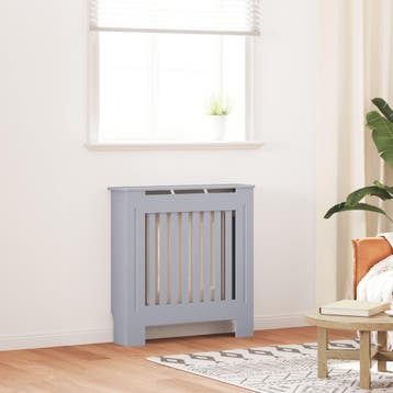 vidaXL Radiatorombouw 78 cm bewerkt hout grijs, Verzenden, Nieuw