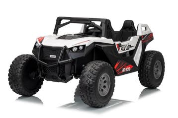 Kinderauto, 24V Beach buggy Wit, High speed 15km/h, 2 pers, Ophalen of Verzenden, Nieuw