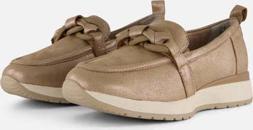 Tamaris Instappers taupe Textiel - Dames - Maat 40 (Mode), Kleding | Dames, Verzenden, Nieuw
