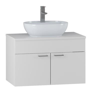 Wastafelkast Colorado 80 x 46 x 52 cm - Mat Wit - Badmeubel, Verzenden, Nieuw, Wastafelkast